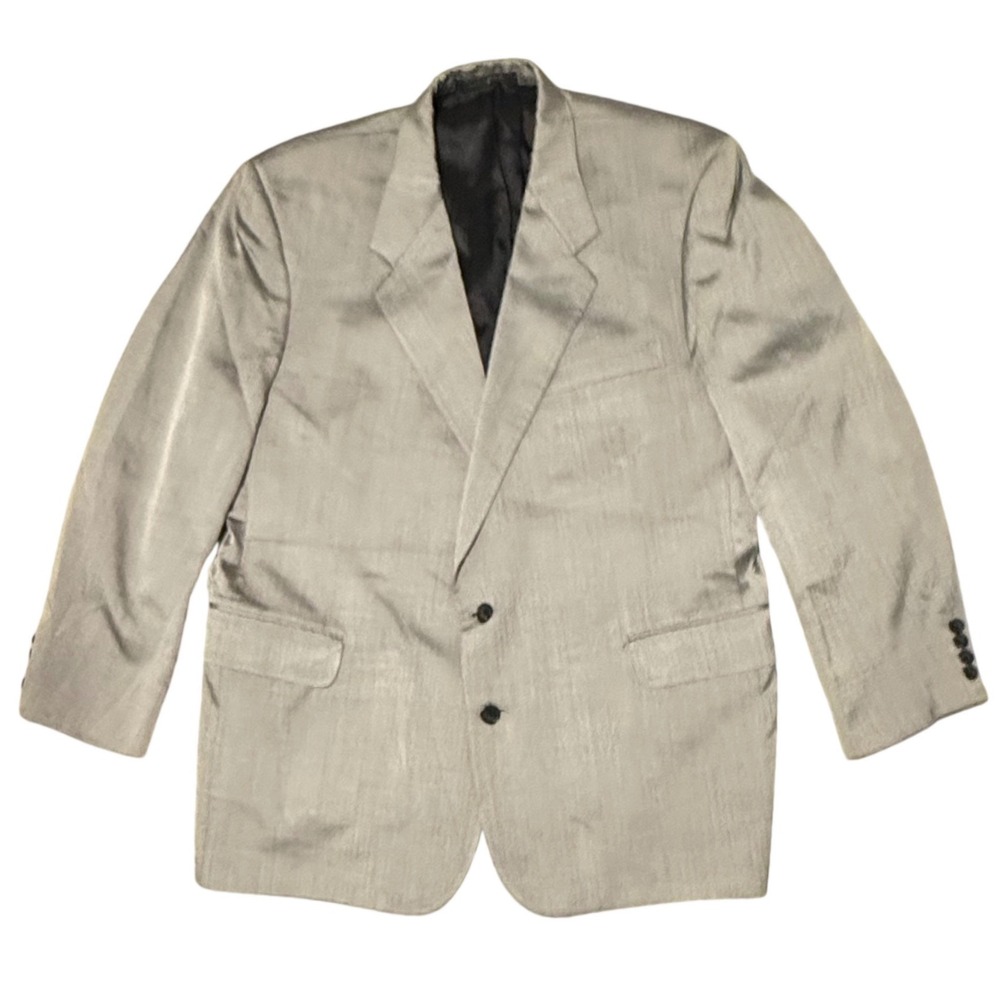 Tom James Filo A Mano Blazer Mens Silver Grey Hand‎ Tailored Sport Coat USA Made